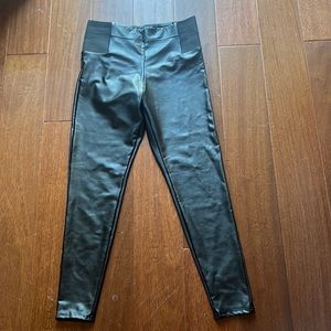 A New Day NWOT Faux Black leather leggings size large